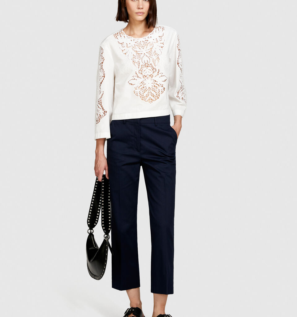 High-waisted trousers - women's high-waisted trousers - Dark Blue | Sisley image number 1